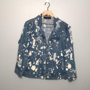 AKIRA Blue Distressed Jean Jacket